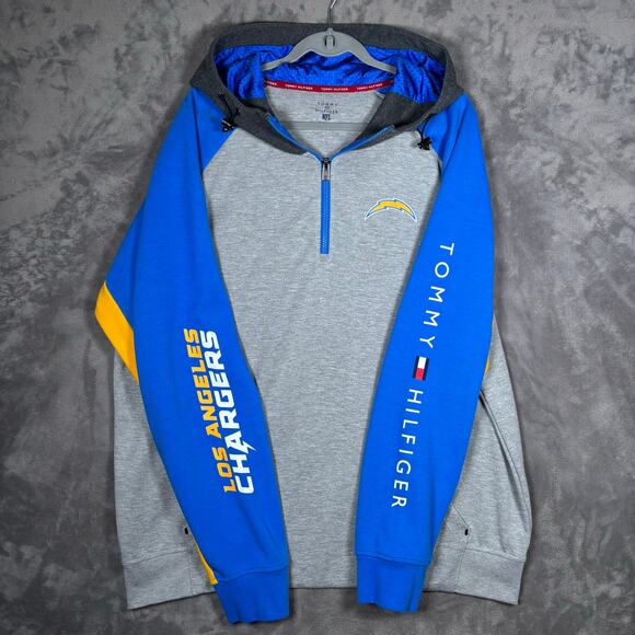 Tommy Hilfiger NFL Los Angeles Chargers 1/4 Zip Hoodie XXL - Picture 2 of 8